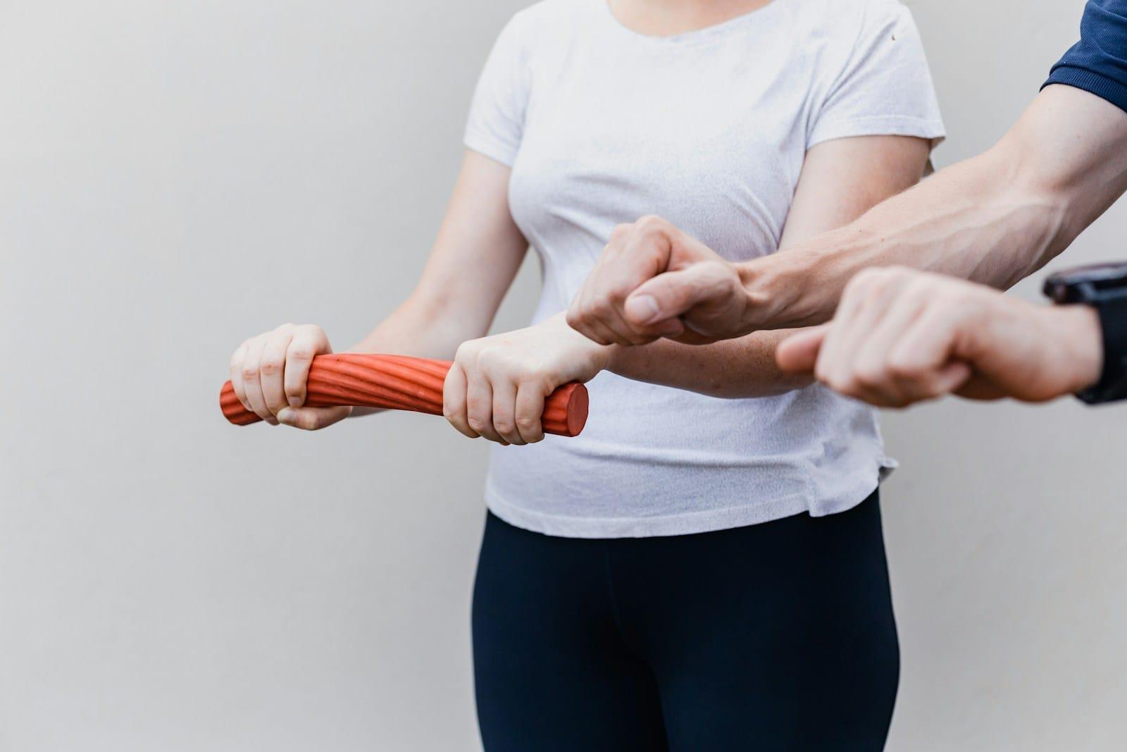 A rehabilitation exercise tool used in physiotherapy.